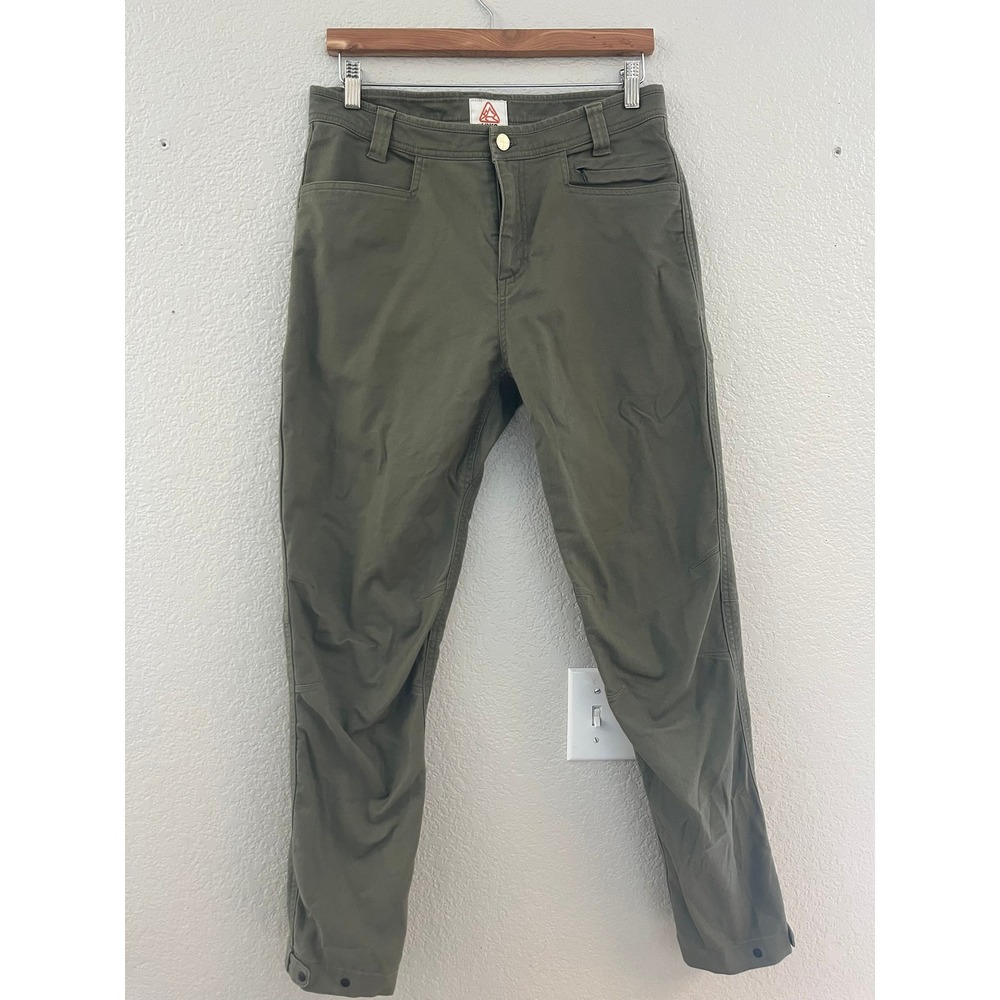 LIVSN‎ Women Flex Canvas Pants Olive Green Hiking Outdoor Size 8 30L